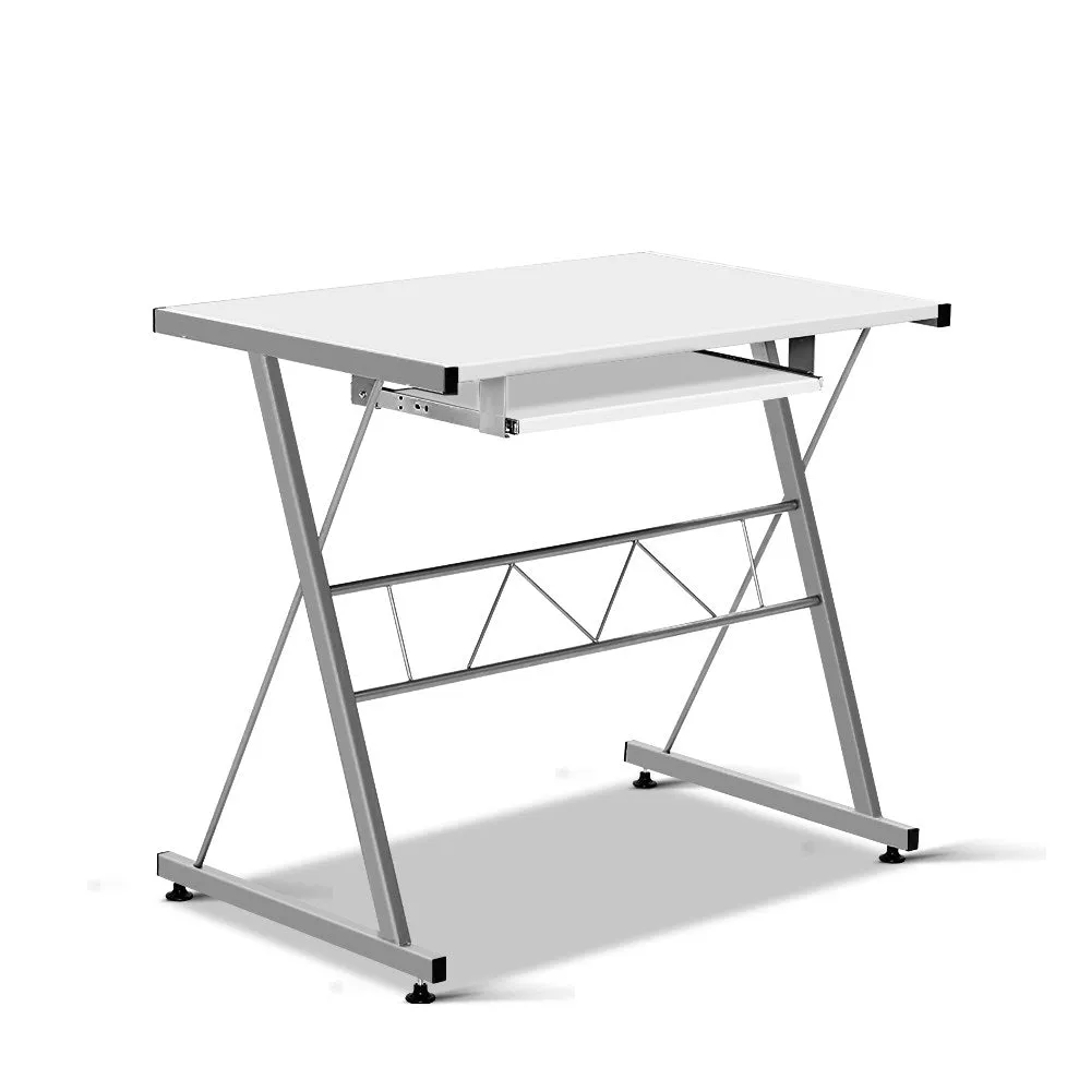 L-Shape Keyboard Tray Shelf Computer Desk White - Artiss