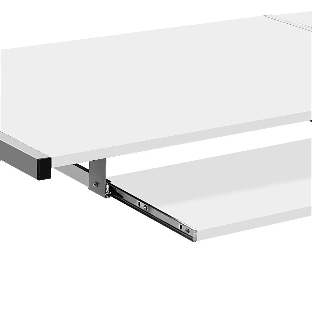 L-Shape Keyboard Tray Shelf Computer Desk White - Artiss