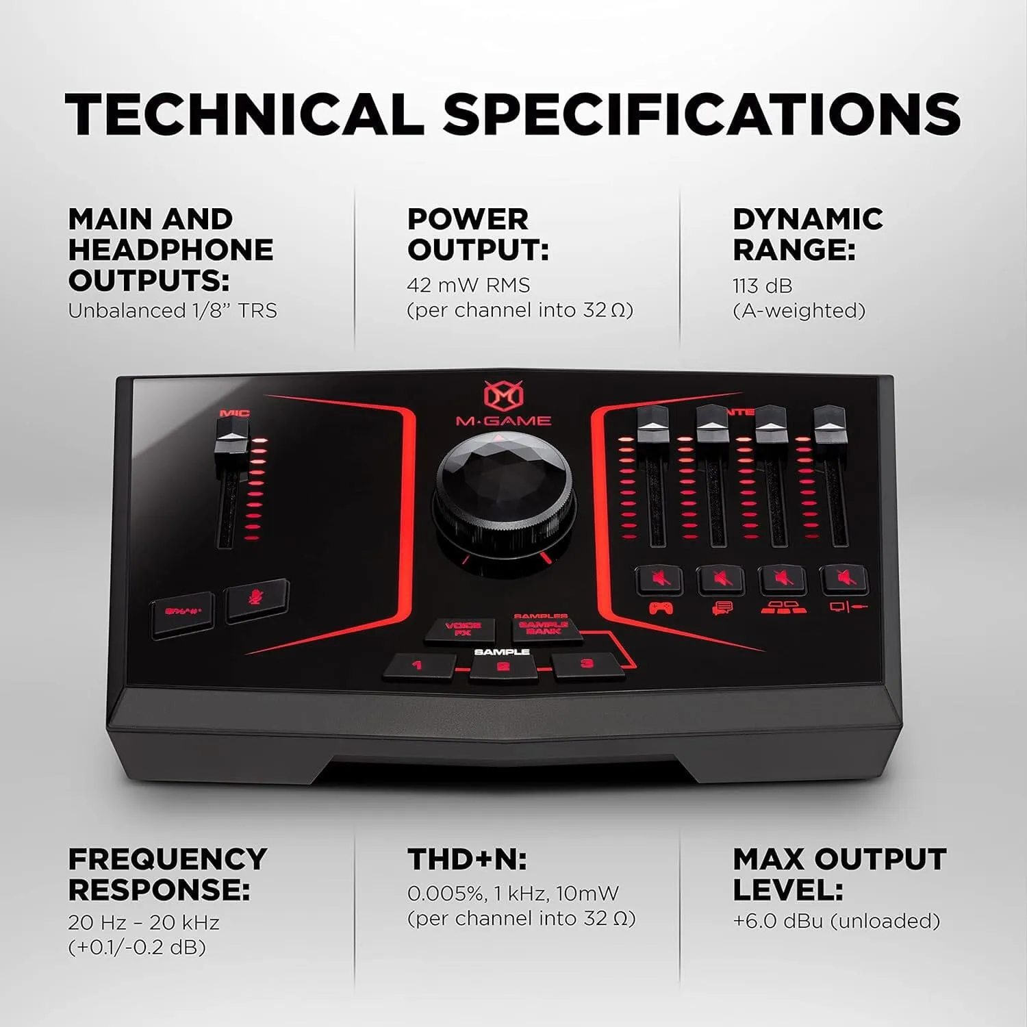 M-Game Solo USB Audio Interface Mixer for Streaming and Gaming  (Refurbished)