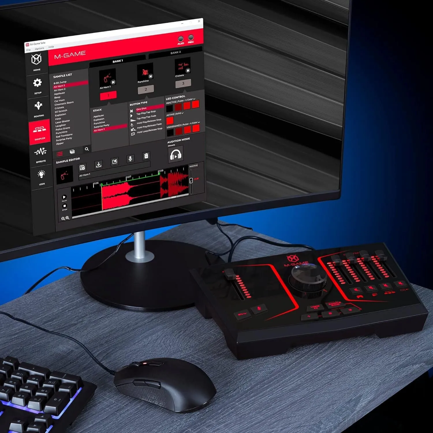 M-Game Solo USB Audio Interface Mixer for Streaming and Gaming  (Refurbished)