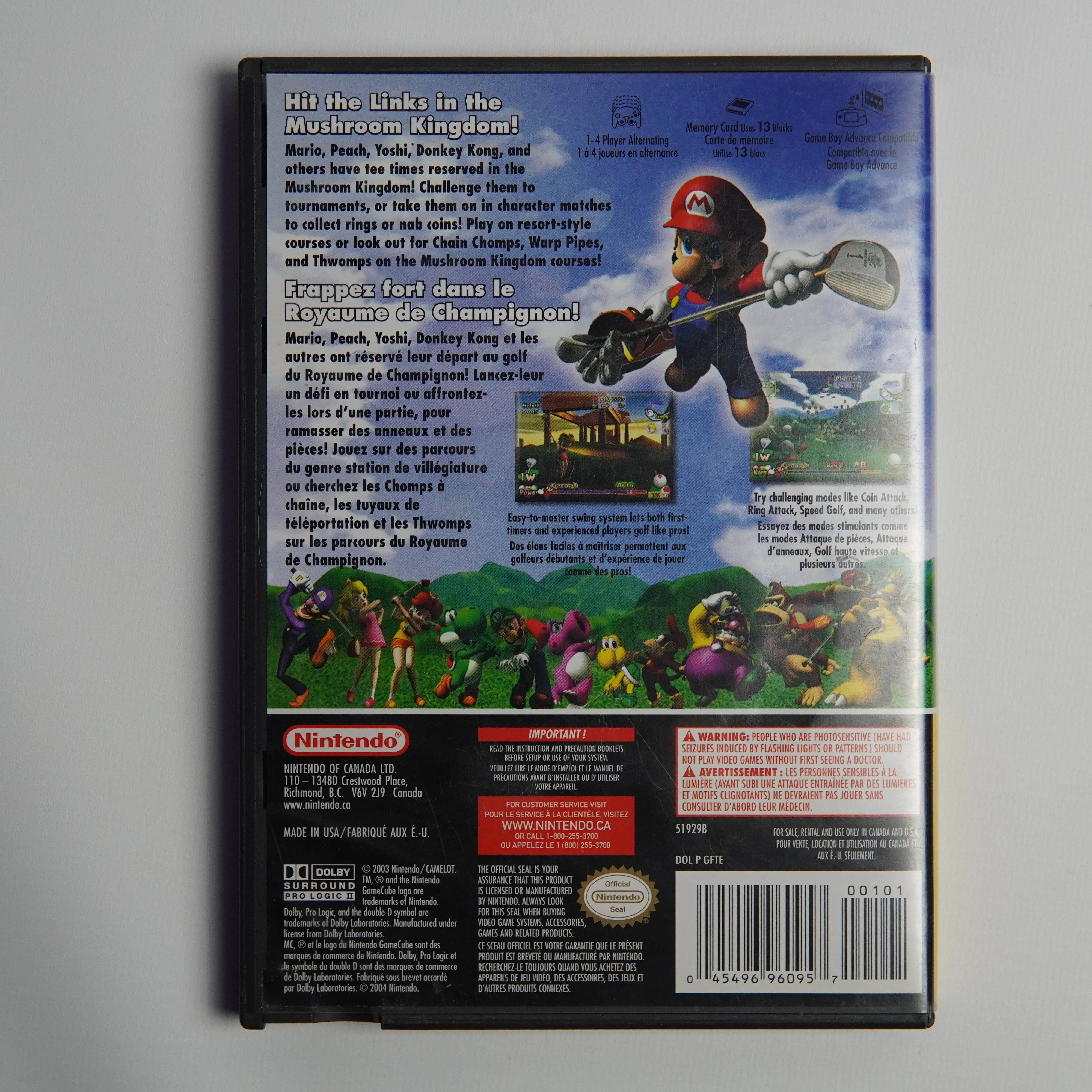 Mario Golf Toadstool Tour [Players Choice] - Gamecube (Complete in Case)