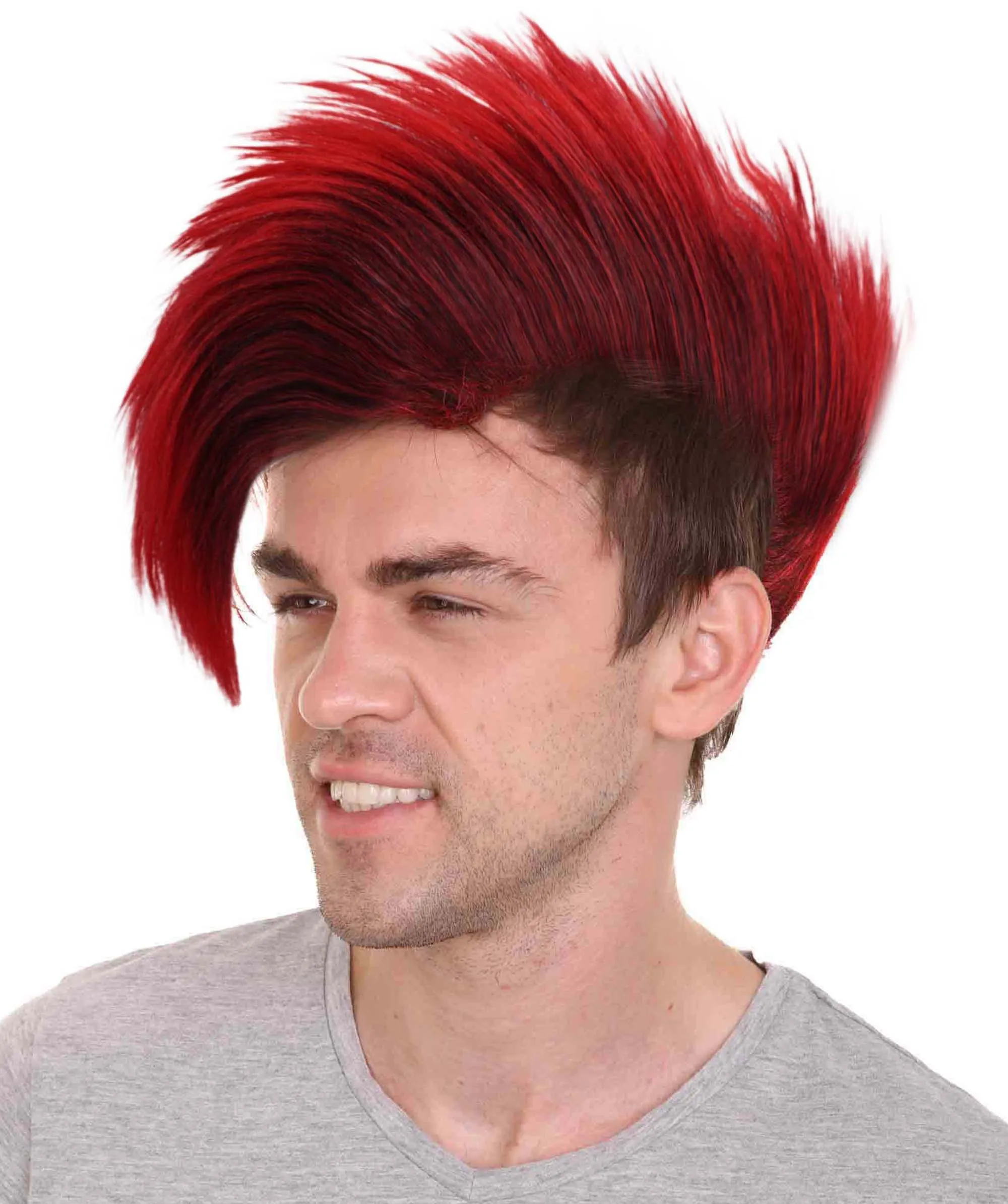 Mohawk Wig | Red & Black Cosplay Halloween Wig ACCESSORIES
