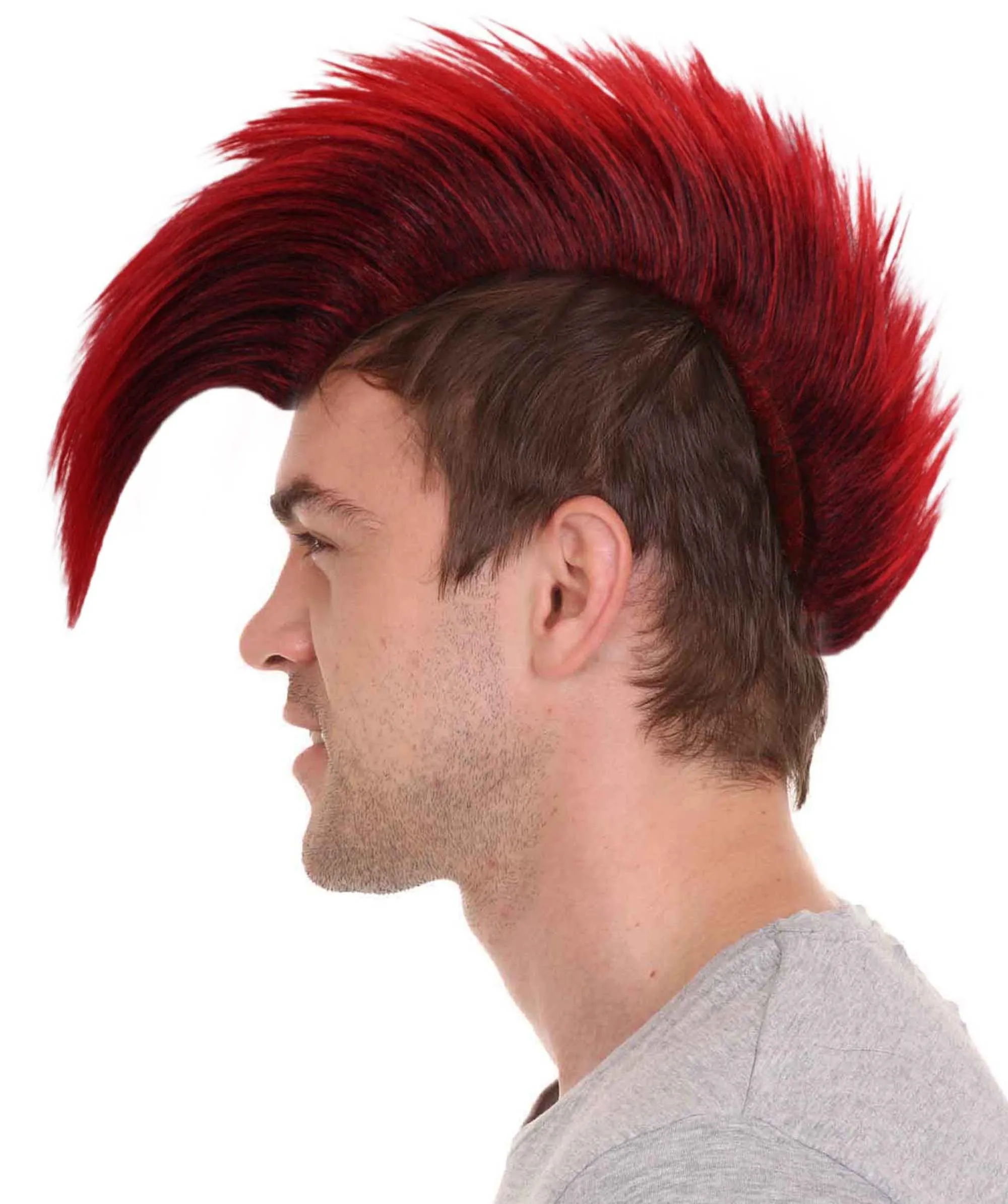 Mohawk Wig | Red & Black Cosplay Halloween Wig ACCESSORIES