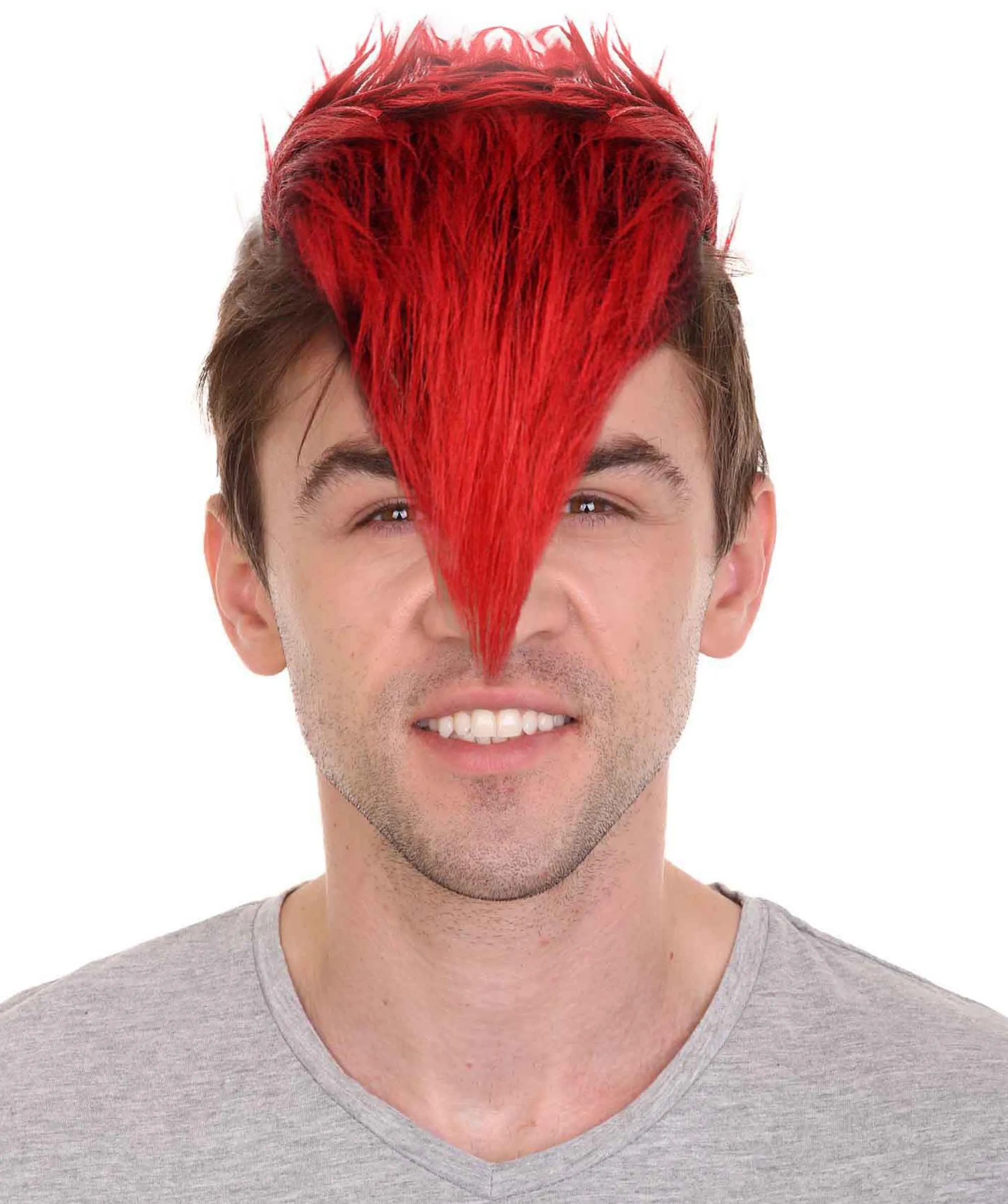 Mohawk Wig | Red & Black Cosplay Halloween Wig ACCESSORIES