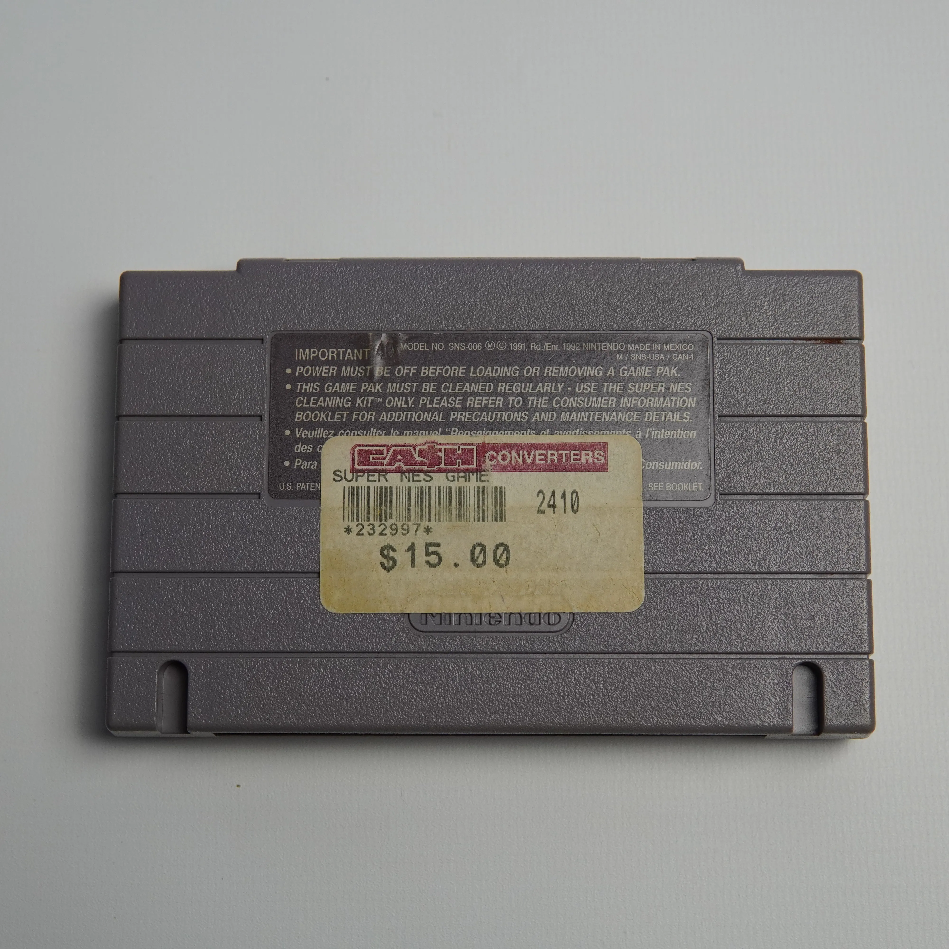 Mortal Kombat 3 SNES (Loose Copy)