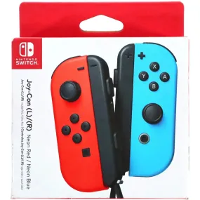 Nintendo Switch Joy-Con (Neon Red/Neon Blue Version) - Official Nintendo Branded Controller