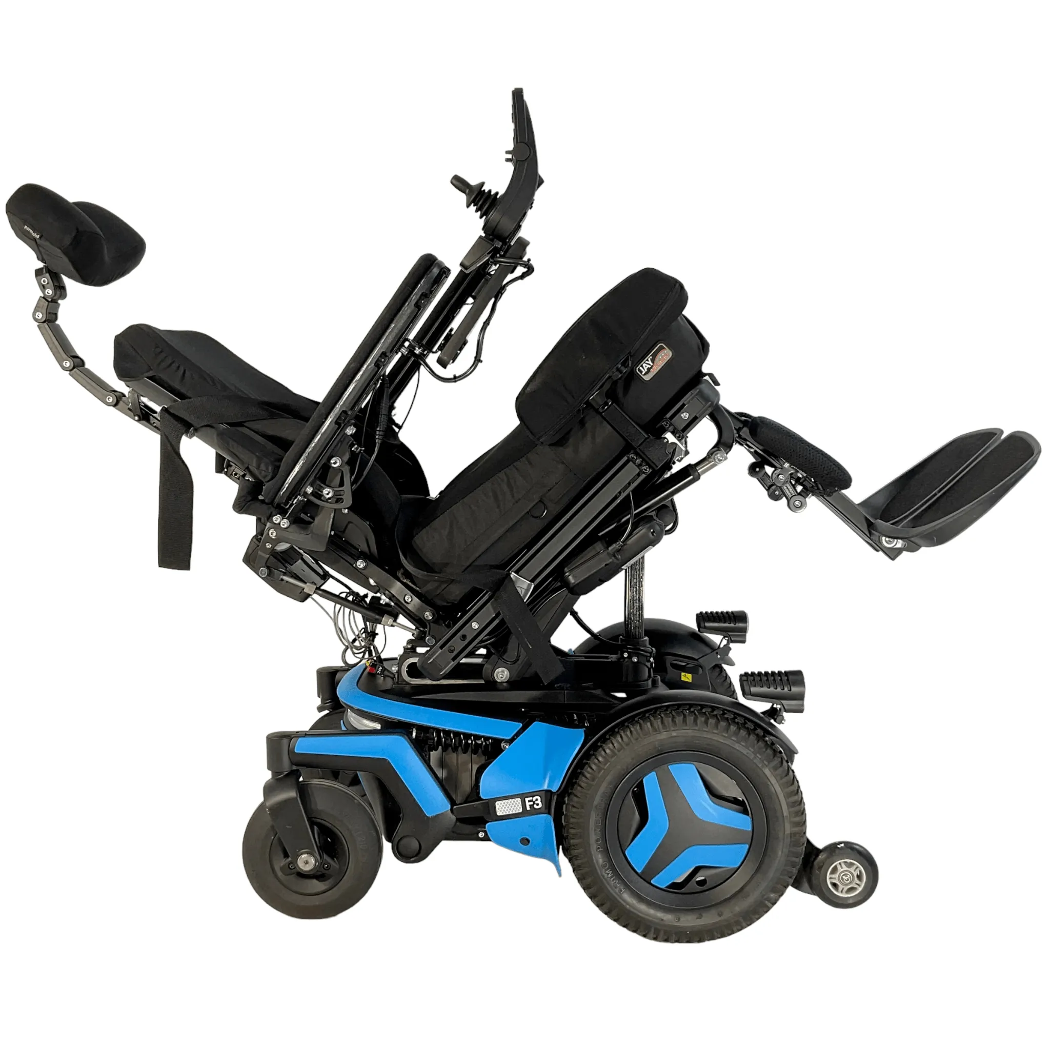 Permobil F3 Electric Wheelchair | 17 x 20 Seat | Seat Elevate, Tilt, Recline & Power Legs | Lighting Kit