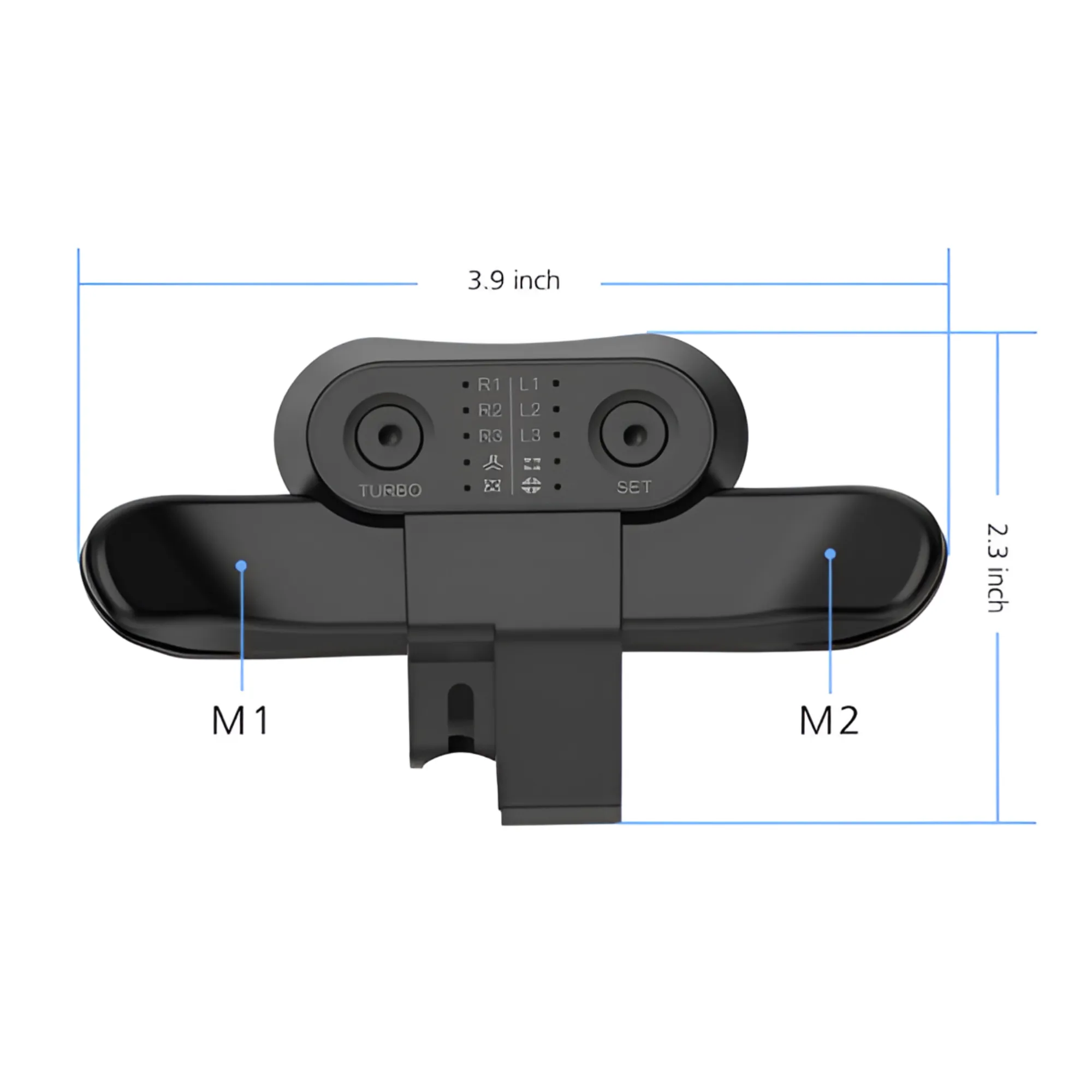 Portable Multifunctional PS4 Controller with 10-Key Mappable Back Paddles