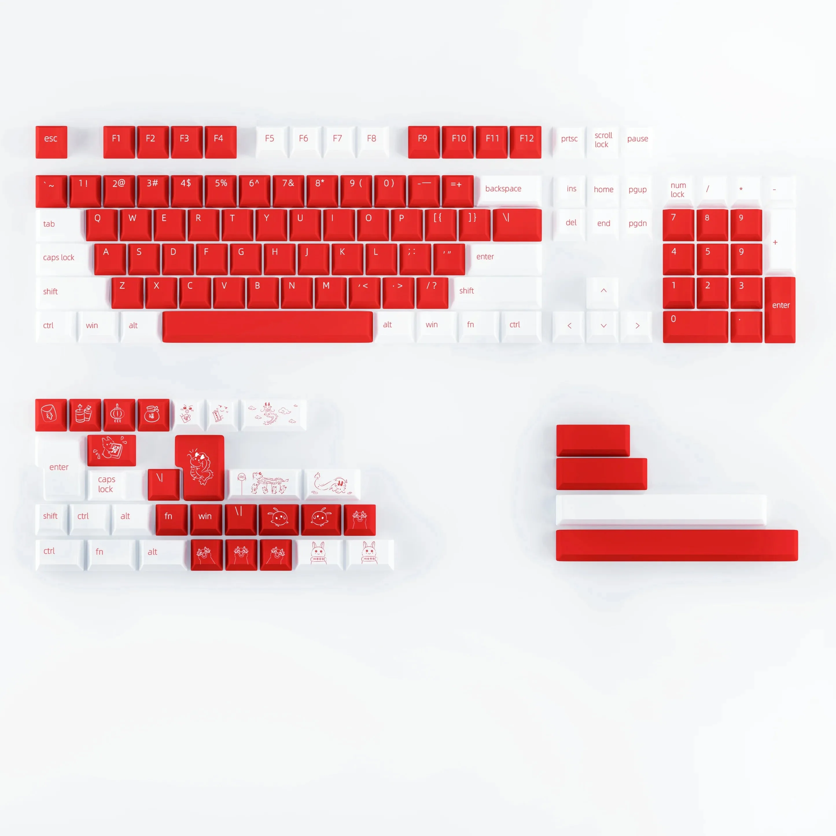 QTUO Year of the Dragon Keycaps