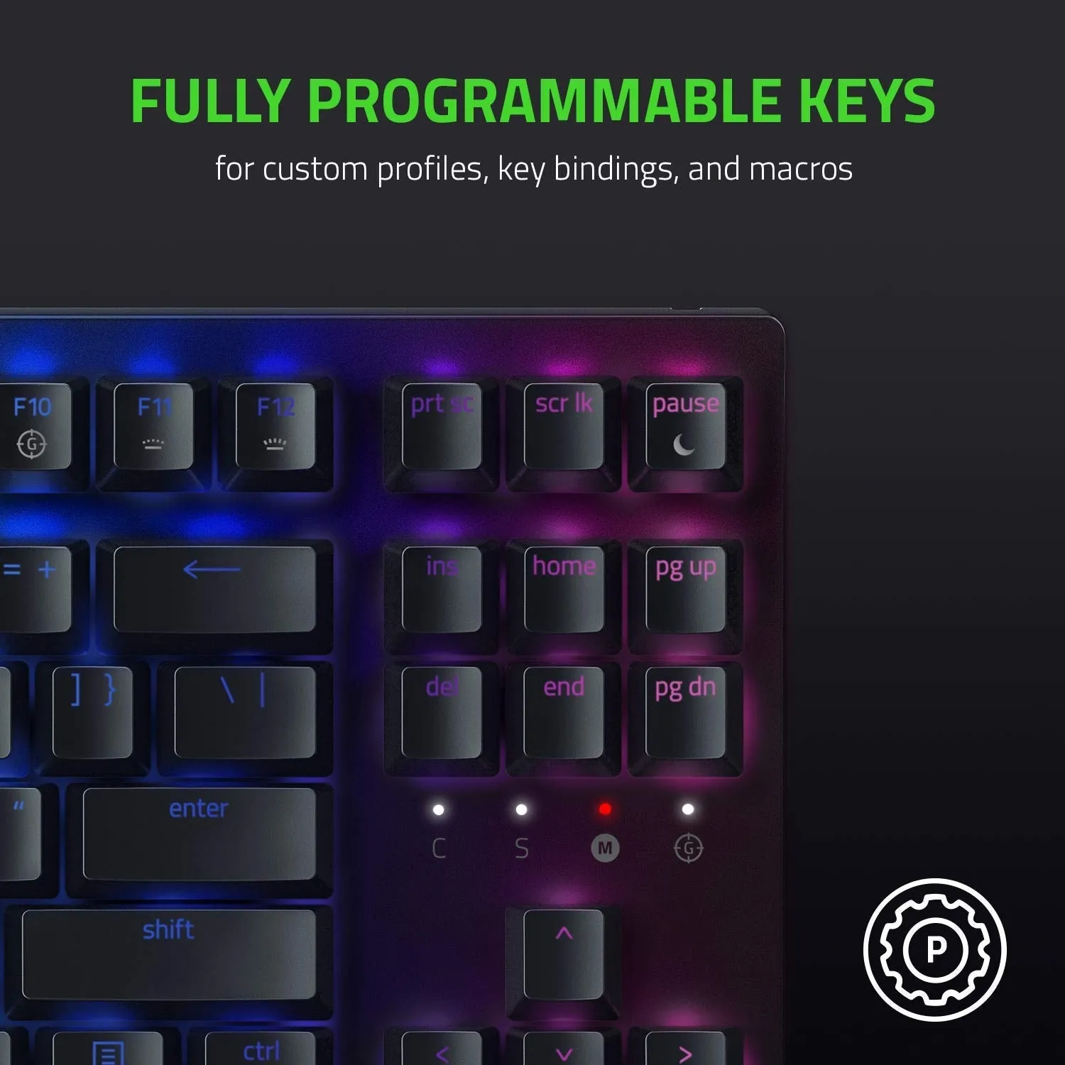Razer BlackWidow V3 Tenkeyless Mechanical Gaming Keyboard: Razer Mechanical Switches - Chroma RGB Lighting - Compact Form Factor - Programmable Macro Functionality - USB Passthrough (Renewed)