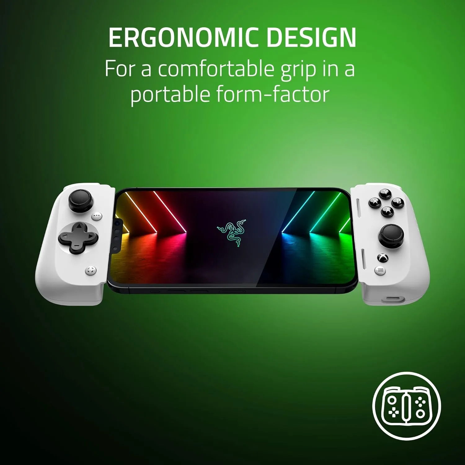 Razer Kishi V2 Mobile Gaming Controller for Android: Console Quality Controls - Universal Fit - Stream PC, Xbox, PlayStation, Touch Screen Android Games - Customizable Triggers - Ergonomic Design