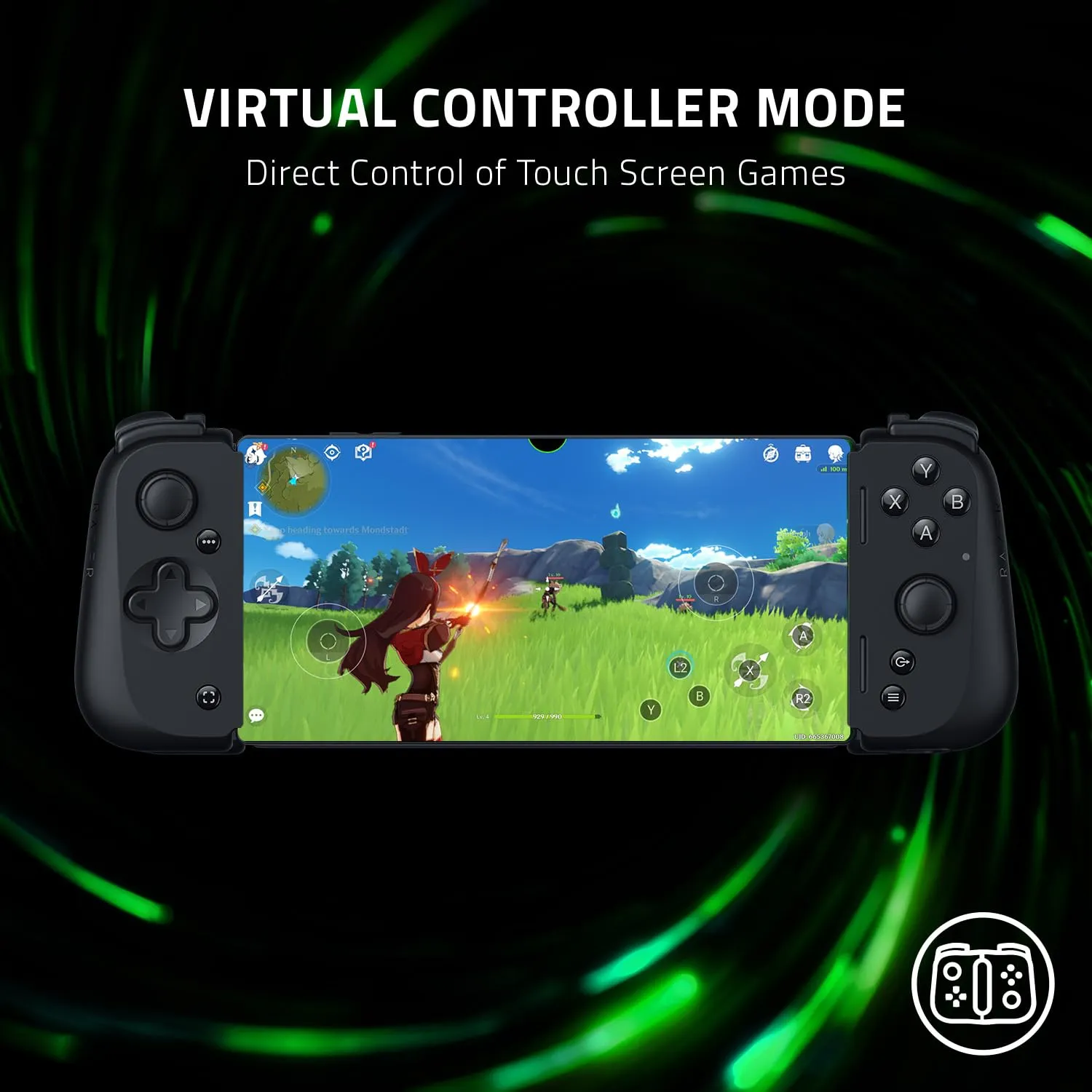 Razer Kishi V2 Mobile Gaming Controller for Android: Console Quality Controls - Universal Fit - Stream PC, Xbox, PlayStation, Touch Screen Android Games - Customizable Triggers - Ergonomic Design