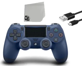 Sony PS4 DualShock 4 Wireless Controller with Charging Cable BOLT AXTION Bundle Used