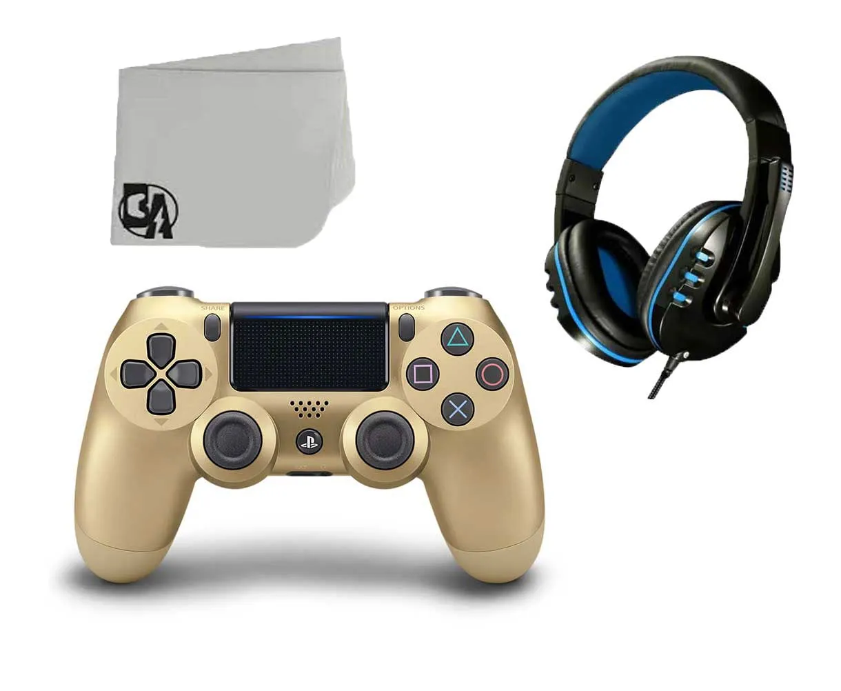 Sony PS4 DualShock 4 Wireless Controller with Headset BOLT AXTION Bundle Used