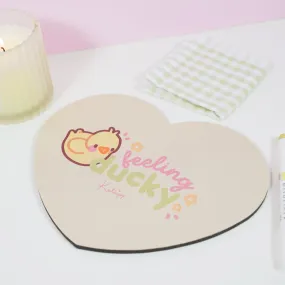 Spring Ducks & Daffodils Katnipp Duckling Mouse Pad - 'Feeling Ducky'