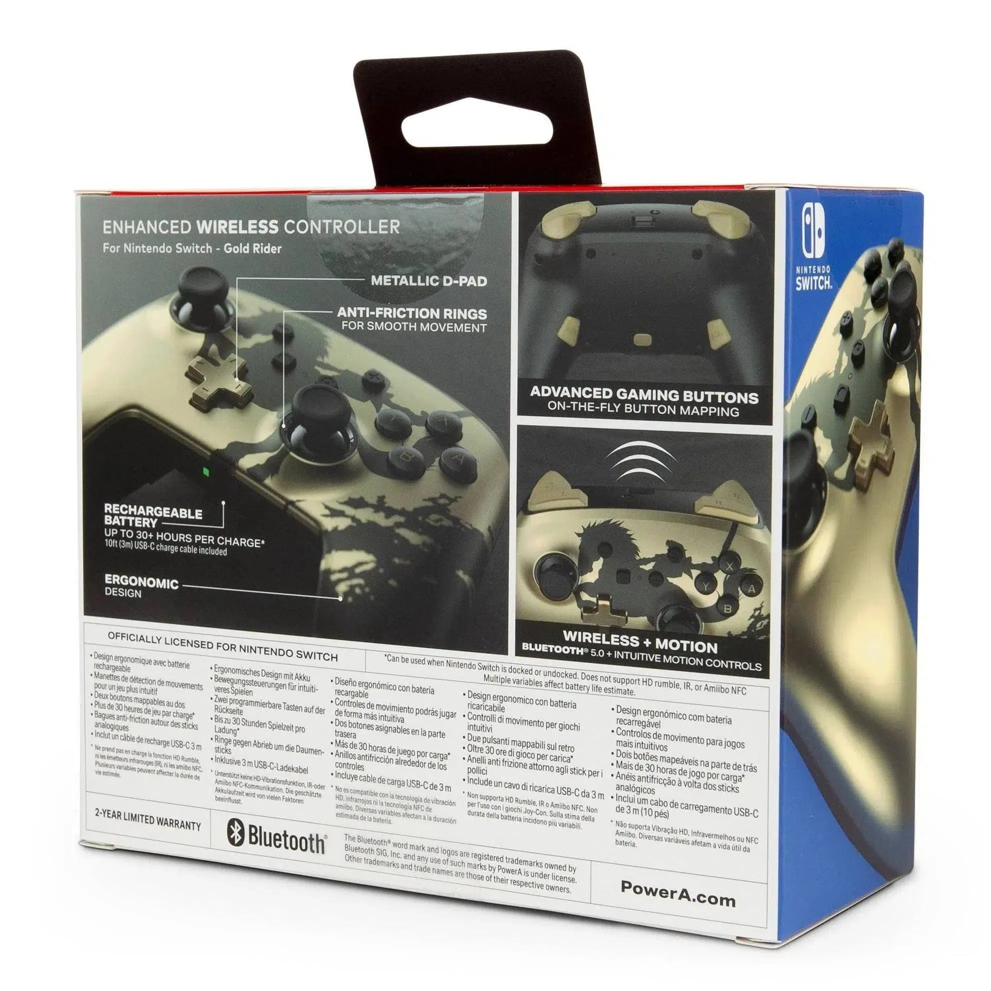 The Legend of Zelda - Nintendo Switch Wireless Controller (Gold Rider Version) - PowerA - Enhanced Edition