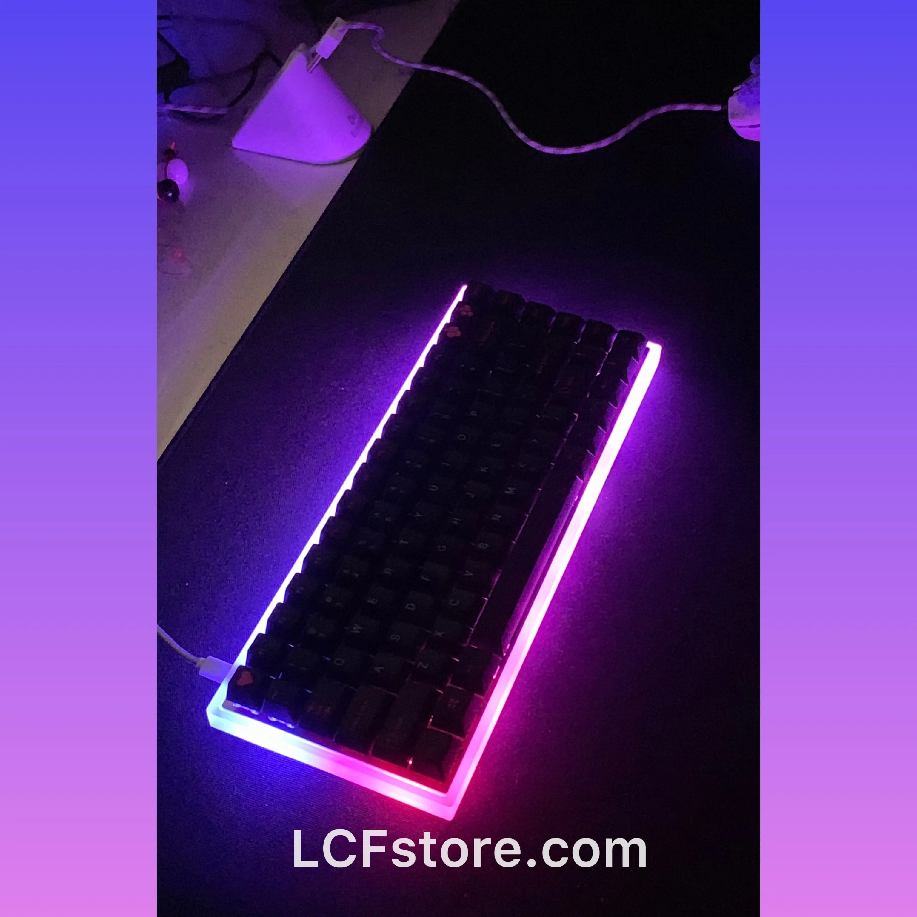 Under Glow Miami Nights RGB Custom Keyboard