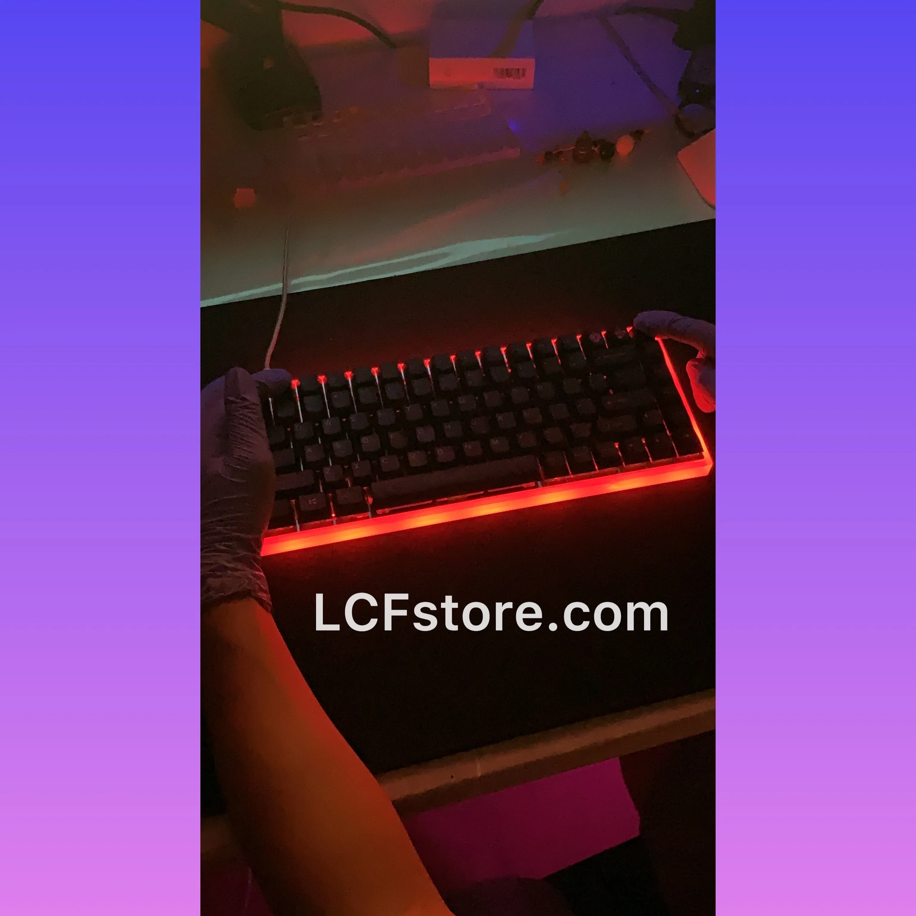 Under Glow Miami Nights RGB Custom Keyboard