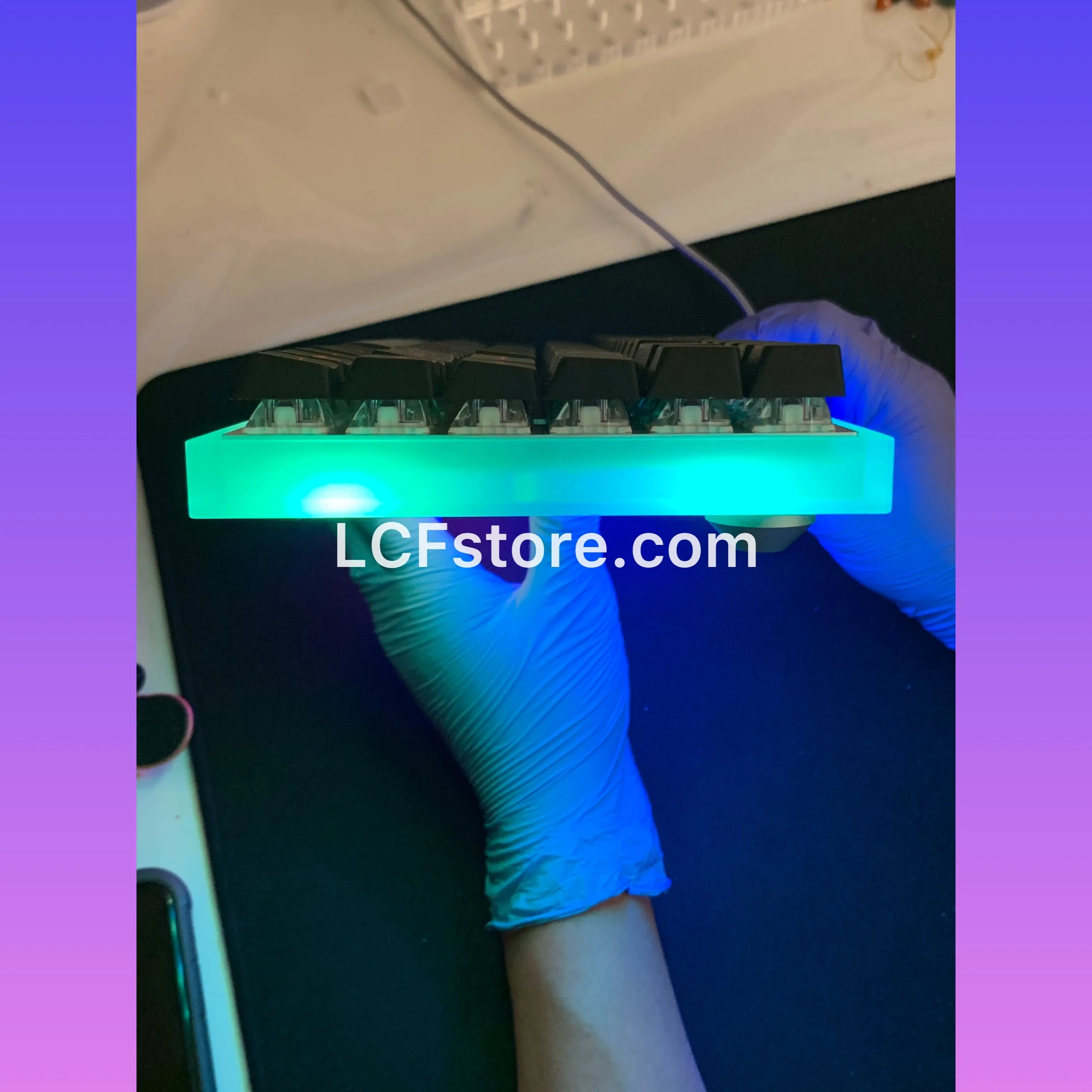 Under Glow Miami Nights RGB Custom Keyboard