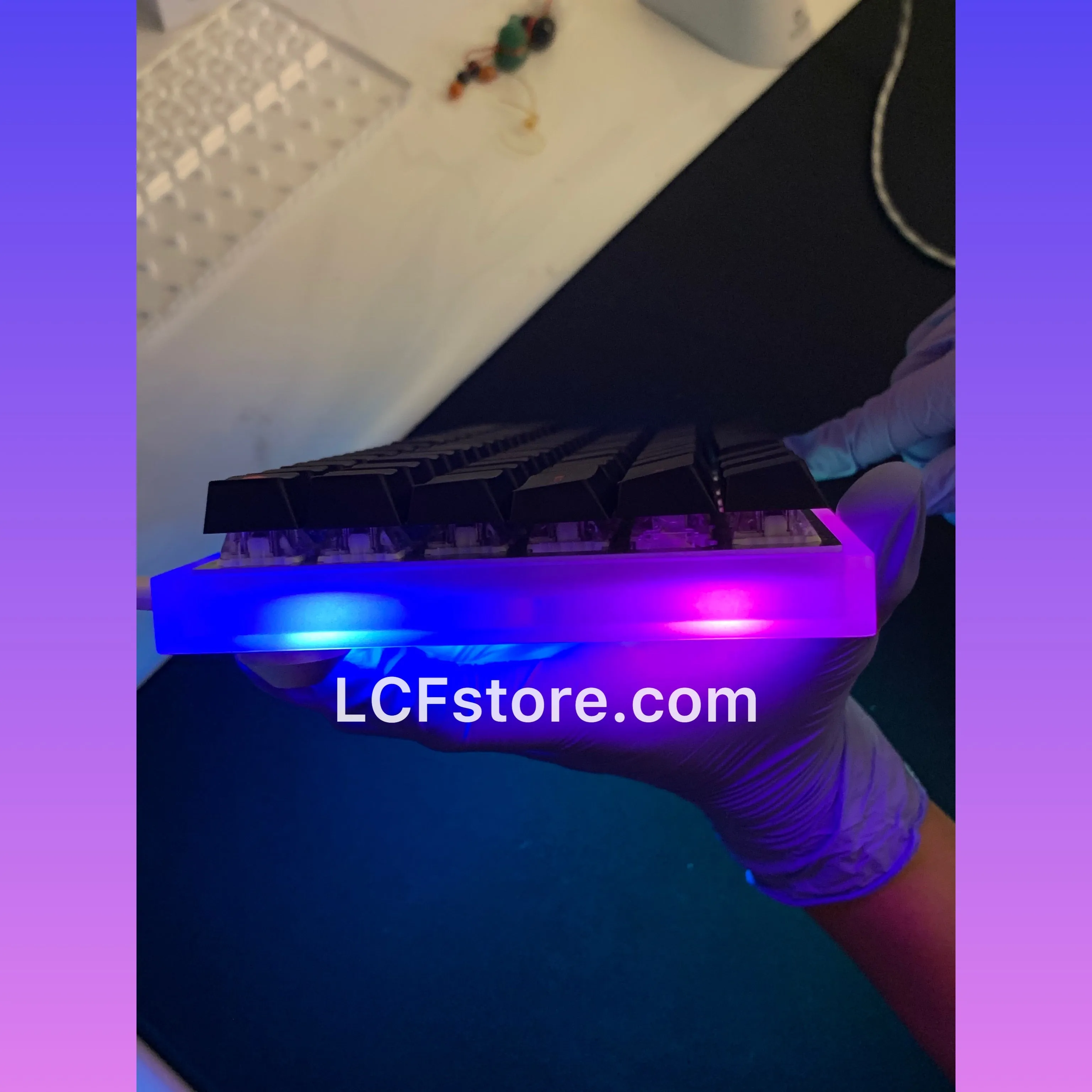 Under Glow Miami Nights RGB Custom Keyboard