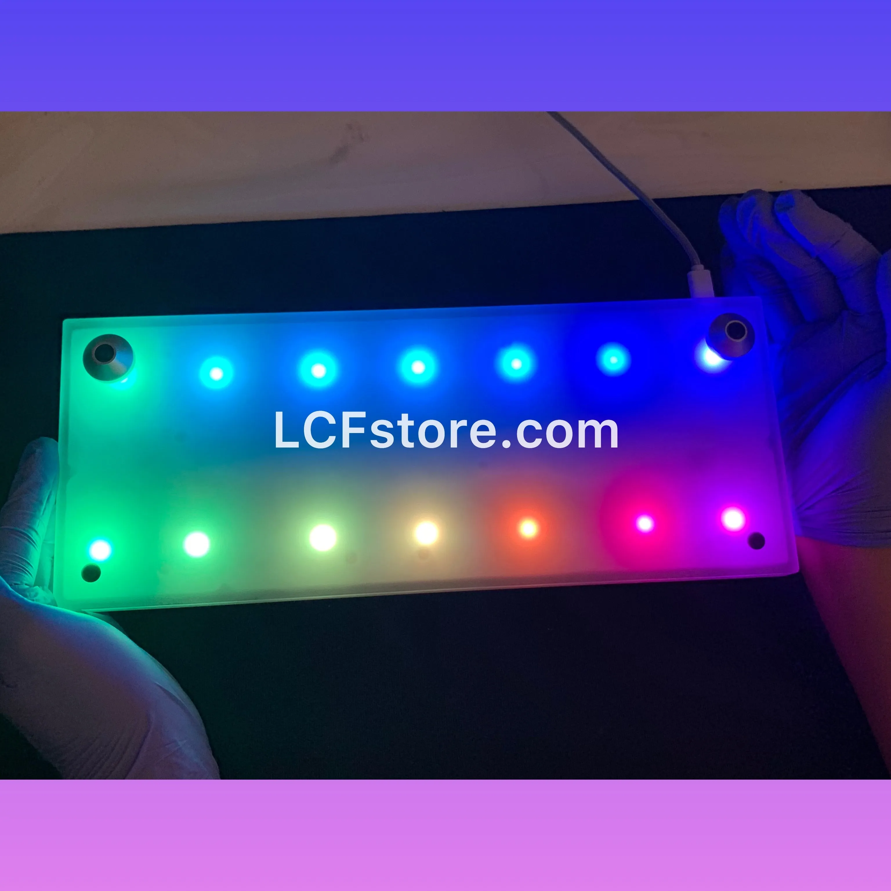 Under Glow Miami Nights RGB Custom Keyboard