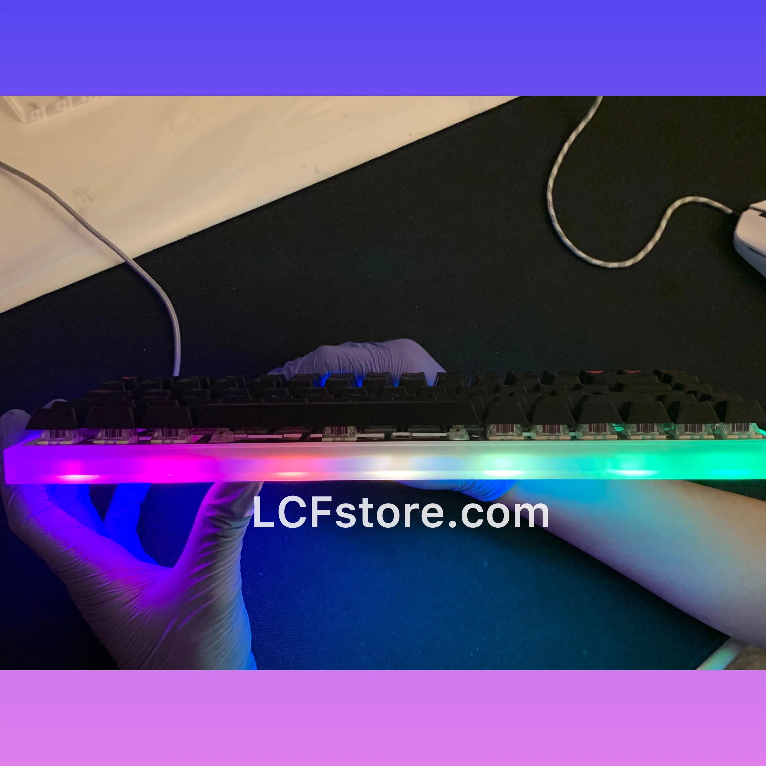 Under Glow Miami Nights RGB Custom Keyboard