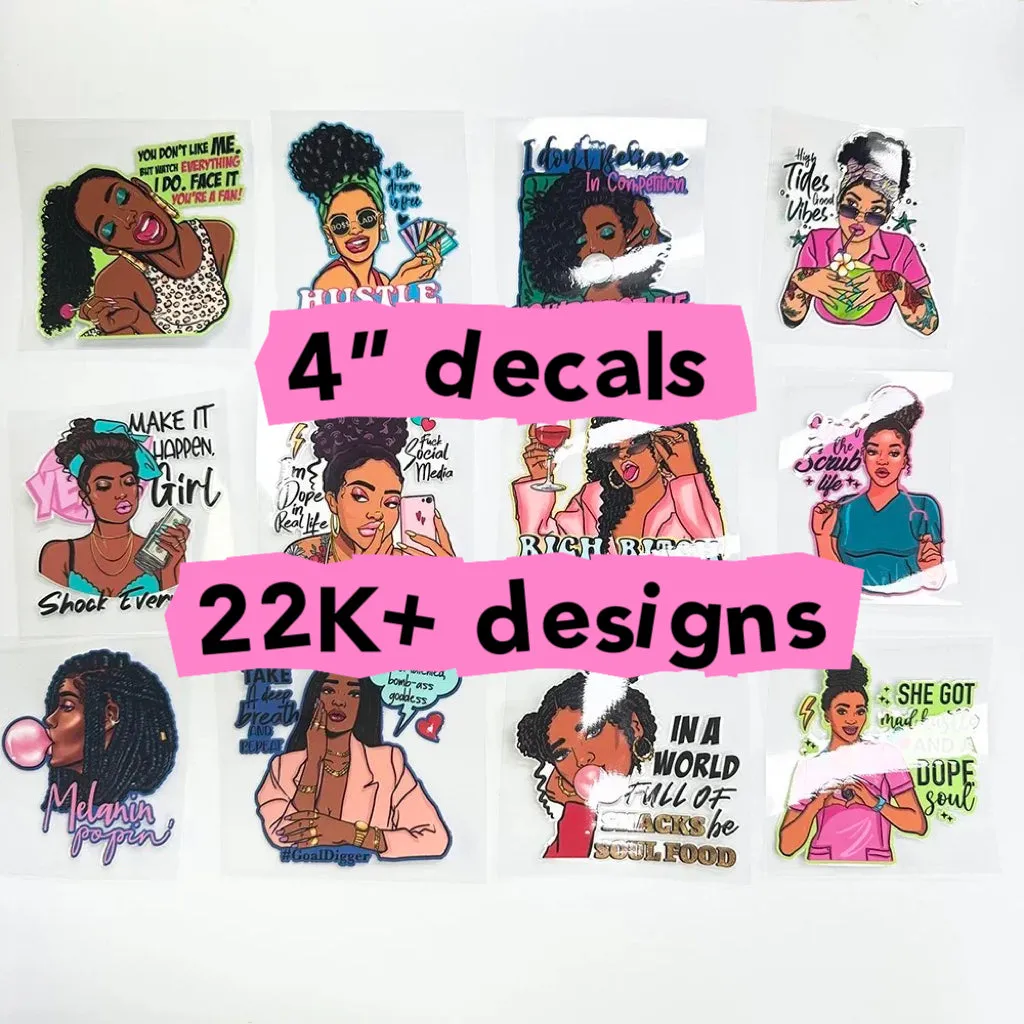 UV DTF Transfer 4” Decal Stickers