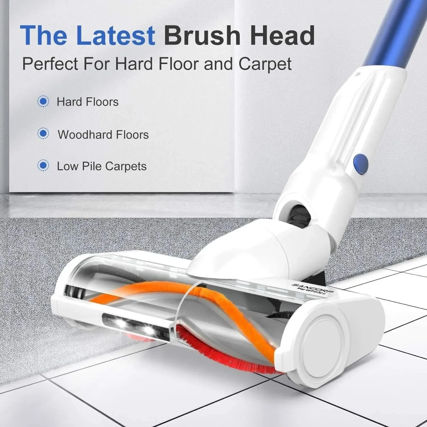 WHALL EV-691 Cordless Vacuum Cleaner 4-in-1 Foldable Cordless Stick (Refurbished)