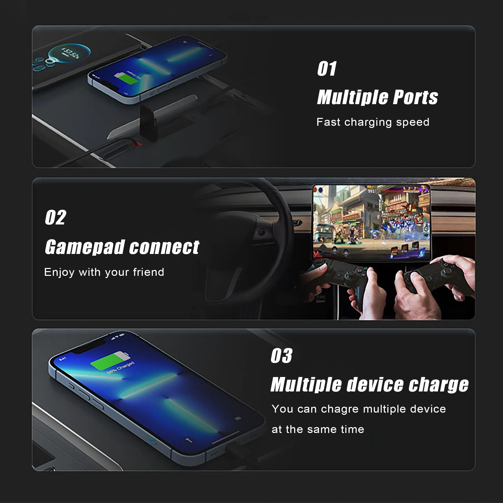 Yeslak USB Hub for Tesla Model 3 & Y