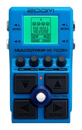 Zoom MS-70CDR  MultiStomp Guitar Effects Pedal with Over 140 Effects Featuring Choruses, Delays, Reverbs, Stereo Effects, Effect Chaining, Single Stompbox, Tuner, & Battery Powered