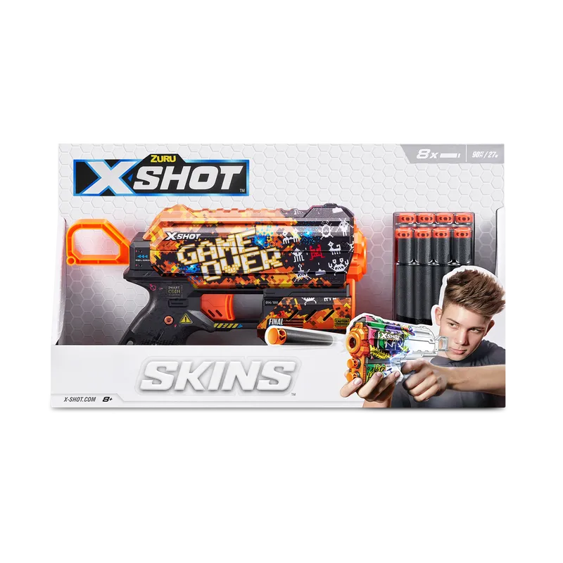 ZURU X Shot Skins Flux Dart Blaster  Game Over